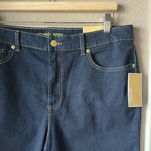 NWT MICHAEL KORS Selma High Rise Midnight Wash Skinny Ankle